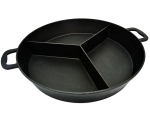Large pan 65 cm, H 9 cm, with 3 segments