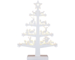 Decoration with deer and fir trees, 33x47cm, 11 LEDs, power supply, for indoor use, IP20