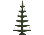Стенная ель, зеленое дерево, 59,5x113,5x5см, 16x свеча E10, 230V, IP44