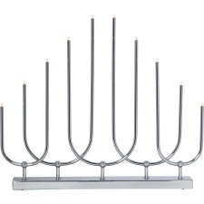 Advent candlestick Novum silver, 10LED, power supply, IP20