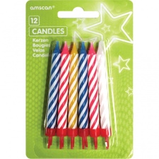 Candles spiral 10cm/12pcs+tips