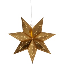 Decoration hanging star Classic 45cm, golden, for indoor use, IP20