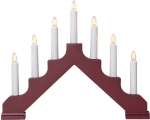 Advent candlestick ADA, 7xE10 light, red, for indoor use, IP20
