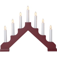 Advent candlestick ADA, 7xE10 light, red, for indoor use, IP20