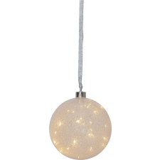 Glass ball Glow Snow 15cm, 30 LED light, power supply, for indoor conditions, IP20