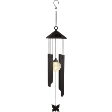 LED wind chime with solar panel