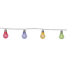 Party light chain Glow with solar panel, colored