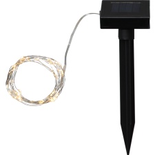 Light chain with solar panel Teardrop white, 5m