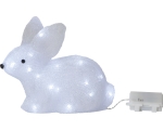 Decoration Rabbit, 27x20cm, 30 LEDs, battery-powered, indoor/outdoor IP44