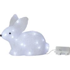 Decoration Rabbit, 27x20cm, 30 LEDs, battery-powered, indoor/outdoor IP44