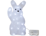 Decoration Rabbit Hello, 29x14cm, 30 LEDs, battery-powered, indoor/outdoor IP44