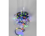 Light chain 200 LED, 15m, colorful multi light. Power supply. Indoor/outdoor, IP44
