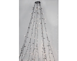 Light chain for spruce, 8 branches * 2m, 360LED cold white, power supply, IP44