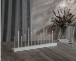 Advent candlestick Echo, 14 lights, white