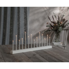 Advent candlestick Echo, 14 lights, white