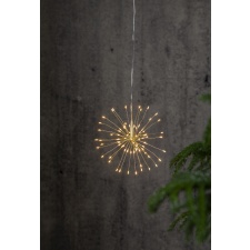 Decoration Firework 16cm, 80 LED warm white, power supply, IP44
