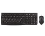 Keyboard + mouse set Logitech MK120 with cable, USB, US