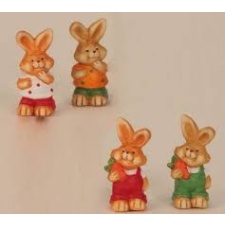 Rabbits decorative figures, different, 7,5cm,