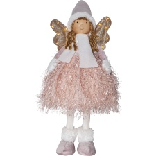 EOL Decoration angel Nova, pink, 55cm. 13 LED, battery powered, IP20