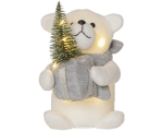 Decoration Bear, 20cm. 9 LED light, battery powered, IP20