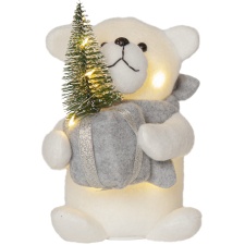 Decoration Bear, 20cm. 9 LED light, battery powered, IP20