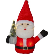 Decoration Santa Claus, 20cm. 9 LED light, battery powered