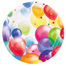 Plates 23 cm 8 pcs/pk Balloons