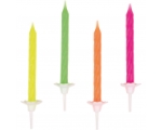 Candles Neon, 6,3cm 10pcs / 10