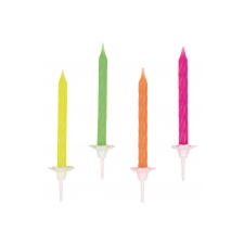 Candles Neon, 6,3cm 10pcs / 10
