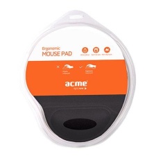 ACME mouse pad with wrist support, black