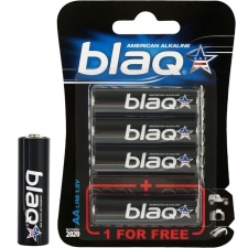 BLAQ AA alkaline batteries 3 + 1pk