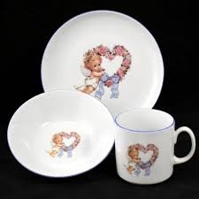 EOL Tableware set porcelain blue