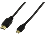 Painful mini HDMI nozzle - HDMI nozzle black 0.75 m EOL