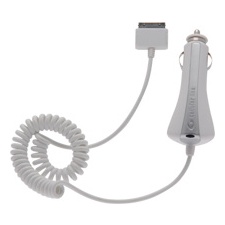 Cellular iPad coiled car charger 12/24V white EOL