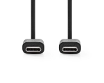 Cable Type-C-Type-C, 1m, black, USB 2.0