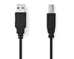 USB cable Nedis USB-A M - USB-B M, 5m, in a plastic bag