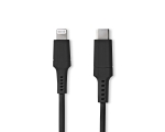Кабель Nedis USB-C - Lightning, 2м, 60Вт, черный