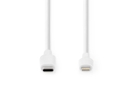 Cable Nedis USB-C - Lightning, 1m, white