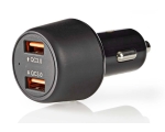 Car charger 2XUSB, 2x3A, Quick charge 3.0