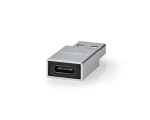 Adapter USB-C slot - USB-A connector, silver