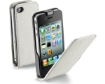 Cellular iPhone 4 / 4S case, Flap (with magnet), white EOL