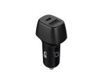 Car charger USB-A + USB-C, 3.6A, black