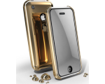 Cellular iPhone 3G chrome case, gold + mirror screen. EOL