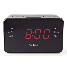 Clock radio Nedis, LED screen, black