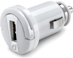 Автомобильное зарядное устройство USB для сотовой связи 12 / 24V, 2.1A, белое EOL