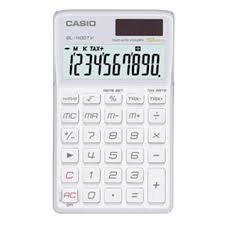 Casio SL1100TV pocket calculator 10 digits, solar / battery powered white EOL