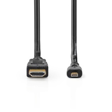 Video cable HDMI A plug - HDMI micro plug, 2m