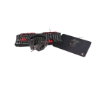 Gaming set Deltaco 4in1 headphones + mouse + keyboard + mat