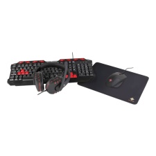 Gaming set Deltaco 4in1 headphones + mouse + keyboard + mat