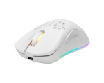 Игровая мышь беспроводная Deltaco WM80, 4800dpi, 6 кнопок, RGB, белая